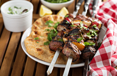 Minted Lamb Kebabs